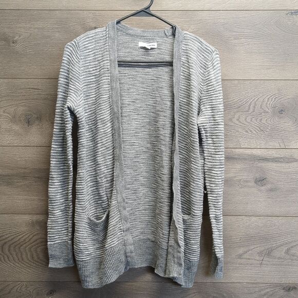 Sonoma Open Front Grey Cardigan with Pockets Women's Size Small - Picture 1 of 8